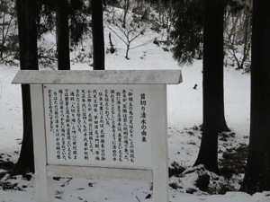 9首切り清水看板