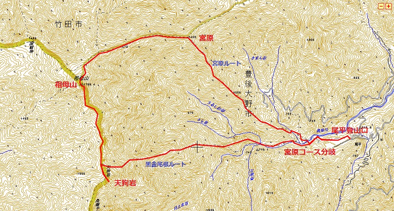 祖母山マップ
