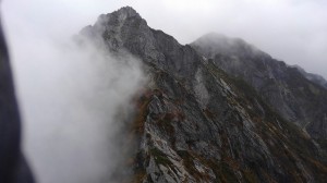 不帰キレット2峰北峰へ