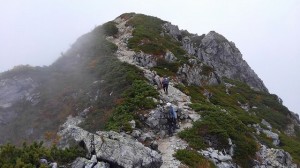 不帰キレット 2峰南峰へ