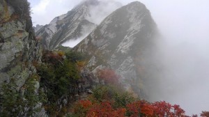 不帰キレット2峰北峰へ8