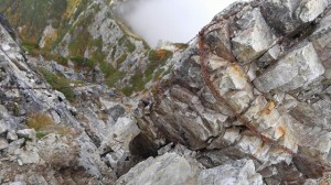 不帰キレット2峰北峰へ10