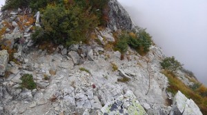 不帰キレット2峰北峰へ9