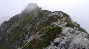 不帰キレット 南峰へ